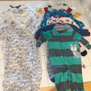 10 baby boy sleepers bundle (0-3/3months)